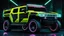 Placeholder: Hummer ultimate Street tuning Mansory Cyberpunk 2077 neon Style Rear View, Super Detailed, desktop wallpaper, 4K