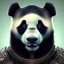 Placeholder:  A beautiful portrait of a "cyborg panda" with rusty mask, full-scale head and shoulders portrait, 8k resolution concept art portrait by dynamic lighting hyperdetailed intricately detailed Splash art trending on Artstation triadic colors Unreal Engine 5 volumetric lighting Splash art fantasy"