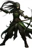 Placeholder: female Shadar-Kai wielding a Whip a whip made out of black thorns