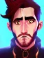 Placeholder: Portrait of a 30 year old strange gay warlock like Jake Gyllenhaal