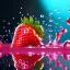 Placeholder: shiny strawberry splash in water, close up, unreal engine 5, 8k resolution, photorealistic, ultra detailed