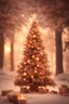 Placeholder: An idyllic image of a Christmas tree in a romantic style, focusing on the beauty of nature and warm, soft colors