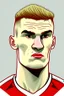 Placeholder: Nikola Zalewski Polish football player ,cartoon 2d