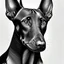 Placeholder: Doberman pencil sketch by Van Gogh. symmetric eyes