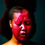 Placeholder: a brain exploding. kintsugi. Chaos. Portrait of a young black woman crying.a mind fracturing.confusion. Tears the colour of oil. Depression seeping out of her eyes nose and mouth like a oil spill