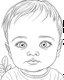 Placeholder: baby kid & pet, realistic face, real, full view, realistic face, coloring page, only draw lines, coloring book, clean line art, –no sketch, color, –ar 3:4, white background, minimalistic black lines, minimal black color, low level black colors, coloring page, avoid thick black colors, thin black line art, avoid colors, perfect shape, perfect clear lines,