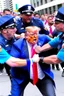 Placeholder: donald trump being beaten by the police