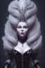 Placeholder: Mae West as evil queen in black leather, leather, busty, cleavage, angry, stern look. character design by cory loftis, fenghua zhong, ryohei hase, ismail inceoglu and ruan jia. unreal engine 5, artistic lighting, highly detailed, photorealistic, fantasy