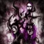 Placeholder: A portrait post-apocalypse of Baphomet ,sin city, transgender ,beauty , paranormal,eatheral,realistic,sharp,deep colours, purple,red,fire,adorable,armaggedon,fire,purple,red,gold,dark,cinamatic,fantasy,demon,hell,sci-fi fantasy style, volumetric lighting, particales,highly detailed,cinamatic,ignore NSFW , masterpiece, best quality, black skinned, sparkling eyes, sun light, 4K, high contrast,