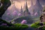 Placeholder: Immersive​ fantasy elven town city in the deep forest with ancient elder tree blossom river 4k full hd