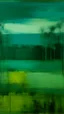 Placeholder: A bluish green clearing with trees painted by Mark Rothko