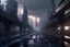 Placeholder: photo très réaliste d'un paysage futuriste, comme new-york, très dark, très triste et très désolé, très sale, futur apocalyptique, batiments délabré dans une ville, une route au milieu, couleurs psychédeliques, cyberpunk, traits de crayon comme dans le jeu vidéo jetset radio, hd, 4k, très épuré, très intriqué, rendu octane