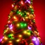 Placeholder: christmas tree made out of candy, 4k, 8k, highly detailed, cinematic, ultra photorealistic, ultra realistic, volumetric lighting