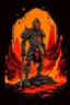 Placeholder: knight in lava land