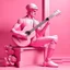 Placeholder: Neoclassicism pink Man with guitar