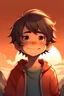 Placeholder: Introduce a young boy named Kai, who radiates hope despite his circumstances. Show him as a beacon of optimism in the midst of despair.