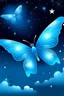 Placeholder: Light blue butterfly and star sky