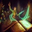 Placeholder: Cleric casting a magic spell, projecting hologram, 8k resolution, high-quality, fine-detail, iridescent, intricate, detailed matte, volumetric lighting, illustration, brian froud, howard lyon, selina french, anna dittmann, annie stokes, lisa parker, greg rutowski, frank miller