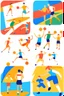 Placeholder: Physical Education and Sports. Various types of sports competitions. Abstract image of high quality. Students are engaged in sports