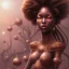 Placeholder: sango fantasy, fantasy magic, intricate, sharp focus, illustration, highly detailed, digital painting, concept art, matte, masterpiece head sexy view black African beauty black afro hair space lady red carp skin African space night