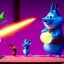 Placeholder: The mouse and the executioner discussing the future of the universe on bubble world, art by Pixar and Dreamworks