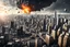 Placeholder: create a wildly imaginative otherworldly, chaotic destruction of New York City from a super massive asteroid impact, highly detailed, digital composite, 8k,