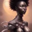 Placeholder: sango fantasy, fantasy magic, intricate, sharp focus, illustration, highly detailed, digital painting, concept art, matte, masterpiece head sexy view black African beauty black afro hair space lady silver carp skin African space night