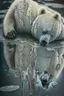 Placeholder: polar bear melting into a puddle, hyper-realistic photography, detailed expression of agony, hyper-realistic fur and anatomy details, Takeshi Kawano style, engraved fur details, anatomically correct animal, dark colour tone, epic colour treatment, cinematic colour treatment, meticulously intricate perfectly symmetrical extremely detailed, pixiv daily ranking, pixiv, extreme depth of field, artstation, sculpture style, spectacular details, volumetric lighting, masterpiece, cinematic, Hollywood pr