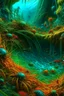 Placeholder: A cave with covered with waterfalls