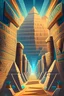 Placeholder: Egyptian pyramids, corridor to Pharaoh's tomb, walls with different patterns, palm circumcision, cartoon style, fantasy, digital art, 8k, full details, high resolution