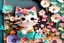 Placeholder: paper art, chibi cute cat, flowers altos detalles, 4K high details , full body --auto --s2, good details, funny