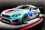 Placeholder: a true-to-life 2016 BMW M6 GT3, centered, intricate, extreme detailed, photorealism, center view, city background, pivot on bmw, pen and color marker painting by cheryl kelley