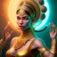 Placeholder: dhalsim as gypsy woman ,yoga artist , levitated lab equipment, 4k, Highly Detailed, Masterpiece, perfect eyes, Digital Illustration, Cinematic Lighting, Realistic, Sharp Focus, Centered, Beautifully Lit, Bioluminescent by Stanley Artgerm Lau