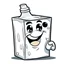 Placeholder: happy milk carton cartoon