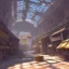 Placeholder: An abandoned city marketplace, unreal-5 engine volumetric lighting, intricate details, realistic style