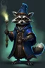 Placeholder: evil Raccoon wizard