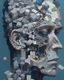 Placeholder: the anatomy of a human head made of domino pieces and shels, an ultrafine detailed painting by James jean, octopath traveler, Behance contest winner, vanitas, angular, altermodern, surreal