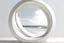 Placeholder: white,background,looking,through,a 3-d, hole,or,window,,a,seeing,paraddise,beach ,skulpture,like