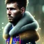 Placeholder: portrait lionel messi, perception of mortality, loose morals, angry at society, disappointed by life, Unreal Engine 5, highly detailed, highest quality, digital painting, complex 3d render