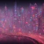 Placeholder: large modern city with a lot of reflections and neon lights