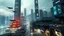 Placeholder: A futuristic 3D rendering of Hong Kong's skyline, depicting a technologically advanced city with flying cars zooming between skyscrapers and holographic displays lighting up the streets. The scene includes traditional elements like temples and street markets, juxtaposed against the sleek, modern architecture. The suffix enhances the image with a cyberpunk aesthetic, adding a gritty and dystopian vibe to the futuristic setting.