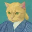 Placeholder: Portrait of a cat by Van Gogh