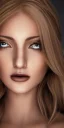 Placeholder: Full body portrait, 8k, hdd, highly realístíc, fully detailed-picture, inspired by kyra milan, beautiful model-postured. Beautiful face. Brown eyes, blonde hair, transparent-lady, lite-linen white-dress