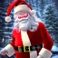 Placeholder: Santa, reindeer, waterfall, red green blue, high definition, ultra 8 k, liquid lighting, fire, rain, realistic