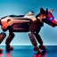 Placeholder: fullbody Drawing of 'Robot Wolf',all parts metal,intricate detail,andrea bonelli,Kilian Eng,Ohrai,evan lee,Aleksandr Sidelnikov,KyuYong Eom,three quarters frontal aerial view,toned colors,16k