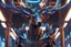 Placeholder: Beast Shadow symbiote in 8k realistic anime drawing style, blue neon crystal antlers deer, human model, close picture, fantasy Deer them, intricate details, highly detailed, high details, detailed portrait, masterpiece,ultra detailed, ultra quality