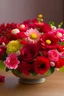 Placeholder: fresh pink n red flowers on table