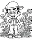 Placeholder: world famous cartoons coloring pages , no black color, no no flower, b/w outline art for kids coloring book page, Kids coloring pages, full white, kids style, white background, whole body, Sketch style, full body (((((white background))))), only use the outline., cartoon style, line art, coloring book, clean line art, white background, Sketch style