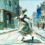 Placeholder: woman dancing in the street Rembrandt Edward Hopper Arthur Rackham