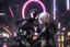 Placeholder: Venom in 8k nier automata drawing style, spider-gwen them, cinematic mood, neon effect, close picture, rain, highly detailed, high details, detailed portrait, masterpiece,ultra detailed, ultra quality